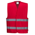 Red - Front - Portwest Unisex Adult Iona Hi-Vis Vest