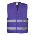 Purple - Front - Portwest Unisex Adult Iona Hi-Vis Vest