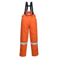 Orange - Front - Portwest Mens Flame Resistant Anti-Static Winter Salopettes