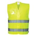 Yellow - Front - Portwest Mens Band & Brace Hi-Vis Vest