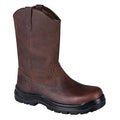 Brown - Front - Portwest Mens Indiana Leather Compositelite Rigger Boots