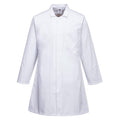 White - Front - Portwest Mens 3 Pocket Food Coat