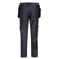 Indigo - Back - Portwest Mens KX3 Denim Holster Pocket Work Trousers