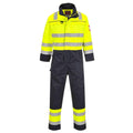 Yellow-Navy - Front - Portwest Unisex Adult Hi-Vis Multi-Norm Overalls