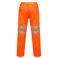 Orange - Back - Portwest Mens Polycotton Hi-Vis Safety Work Trousers