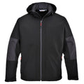 Black - Front - Portwest Mens Hooded Soft Shell Jacket