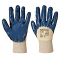 Navy - Front - Portwest Unisex Adult A330 Lightweight Nitrile Safety Gloves