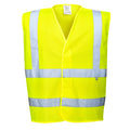 Yellow - Front - Portwest Mens Flame Resistant Anti-Static Hi-Vis Vest