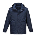 Navy - Front - Portwest Mens Argo 3 In 1 Breathable Jacket