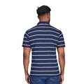 Navy - Back - Raging Bull Mens Triple Stripe Pique Polo Shirt