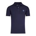 Navy - Front - Raging Bull Mens Patch Jersey Polo Shirt