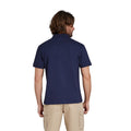 Navy - Back - Raging Bull Mens Patch Jersey Polo Shirt