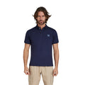 Navy - Side - Raging Bull Mens Patch Jersey Polo Shirt