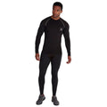 Black - Side - Raging Bull Mens Compression Base Layer Leggings