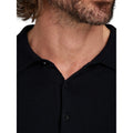 Black - Side - Raging Bull Mens Knitted Classic Polo Shirt