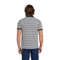 Grey Marl - Back - Raging Bull Mens Tram Stripe Pique Polo Shirt