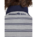 Grey Marl - Side - Raging Bull Mens Tram Stripe Pique Polo Shirt