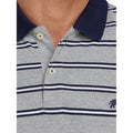 Grey Marl - Lifestyle - Raging Bull Mens Tram Stripe Pique Polo Shirt