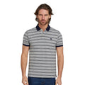 Grey Marl - Pack Shot - Raging Bull Mens Tram Stripe Pique Polo Shirt