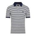 Grey Marl - Front - Raging Bull Mens Tram Stripe Pique Polo Shirt