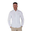 White - Pack Shot - Raging Bull Mens Oxford Classic Long-Sleeved Shirt