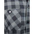 Black - Back - Raging Bull Mens Checked Quilted Shirt Jacket