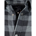 Black - Side - Raging Bull Mens Checked Quilted Shirt Jacket