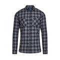 Black - Front - Raging Bull Mens Checked Quilted Shirt Jacket