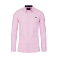 Pink - Front - Raging Bull Mens Classic Striped Long-Sleeved Shirt