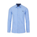 Mid Blue - Front - Raging Bull Mens Classic Striped Long-Sleeved Shirt