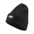 Puma Black - Front - Puma Unisex Adult Ribbed Cuff Classic Beanie