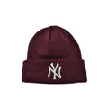 Maroon-Grey - Front - New Era Yankees Cuffed Beanie