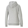 Grey - Back - Puma Womens-Ladies Logo Full Zip Hoodie