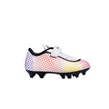 White-Multicoloured - Side - Klaaskickz Childrens-Kids Football Boots