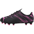 Black-Pink - Back - Puma Childrens-Kids Attacanto Turf Training Football Boots