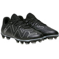 Black-Silver - Front - Puma Childrens-Kids Future Play Football Boots