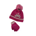 Pink - Front - Girls Princess Hat And Gloves Set