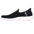 Black-White - Lifestyle - Skechers Womens-Ladies Go Walk Travel Slip-on Trainers