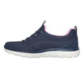 Navy-Pink - Back - Skechers Womens-Ladies Summit Geometric Trainers