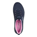 Navy-Pink - Lifestyle - Skechers Womens-Ladies Summit Geometric Trainers