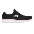 Black-Pink - Side - Skechers Womens-Ladies Summit Geometric Trainers