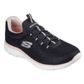 Black-Pink - Front - Skechers Womens-Ladies Summit Geometric Trainers