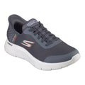 Grey-White - Front - Skechers Mens Go Walk Flex Slip-In Trainers