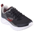 Black-Silver-Red - Front - Skechers Boys Microspec II Vovrix Trainers