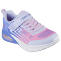 Blue-Lilac-Pink - Front - Skechers Girls Microspec Max Advantage Shoes