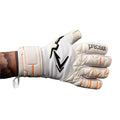 White-Fluorescent Orange-Black - Side - Precision Unisex Adult Fusion X Negative Replica Goalkeeper Gloves