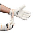 White-Fluorescent Orange-Black - Back - Precision Childrens-Kids Fusion X Negative Replica Goalkeeper Gloves