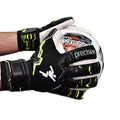 Black-Fluorescent Yellow - Back - Precision Childrens-Kids Fusion X Pro Giga Roll Finger Gloves