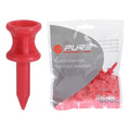 Red - Front - Pure2improve Step Plastic Golf Tees (Pack of 25)