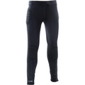 Black - Front - Precision Childrens-Kids Goalkeeper Thermal Bottoms